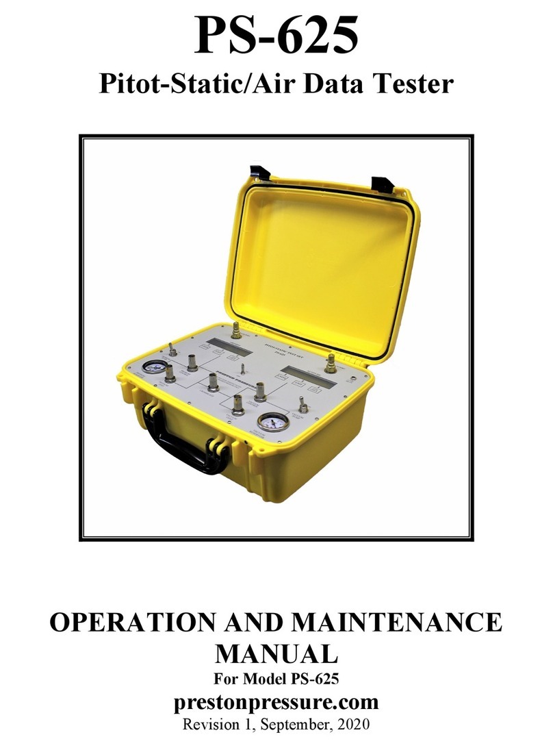 PRESTON PRESSURE PS-625 Operation and maintenance manual