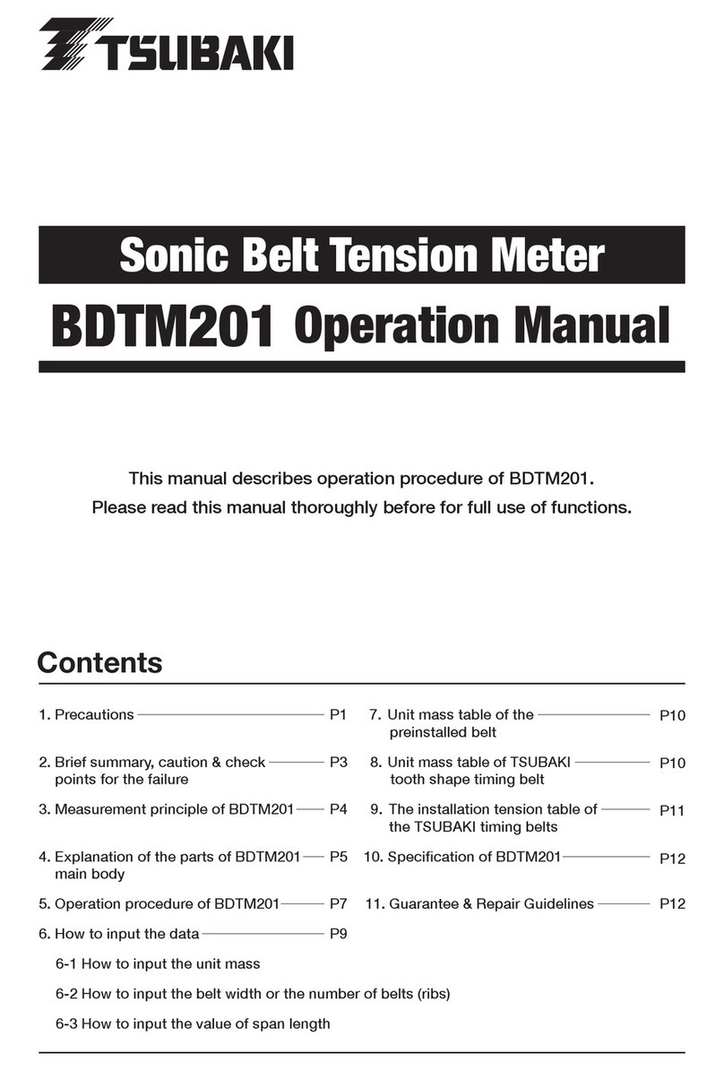 Tsubaki BDTM201 Operation manual