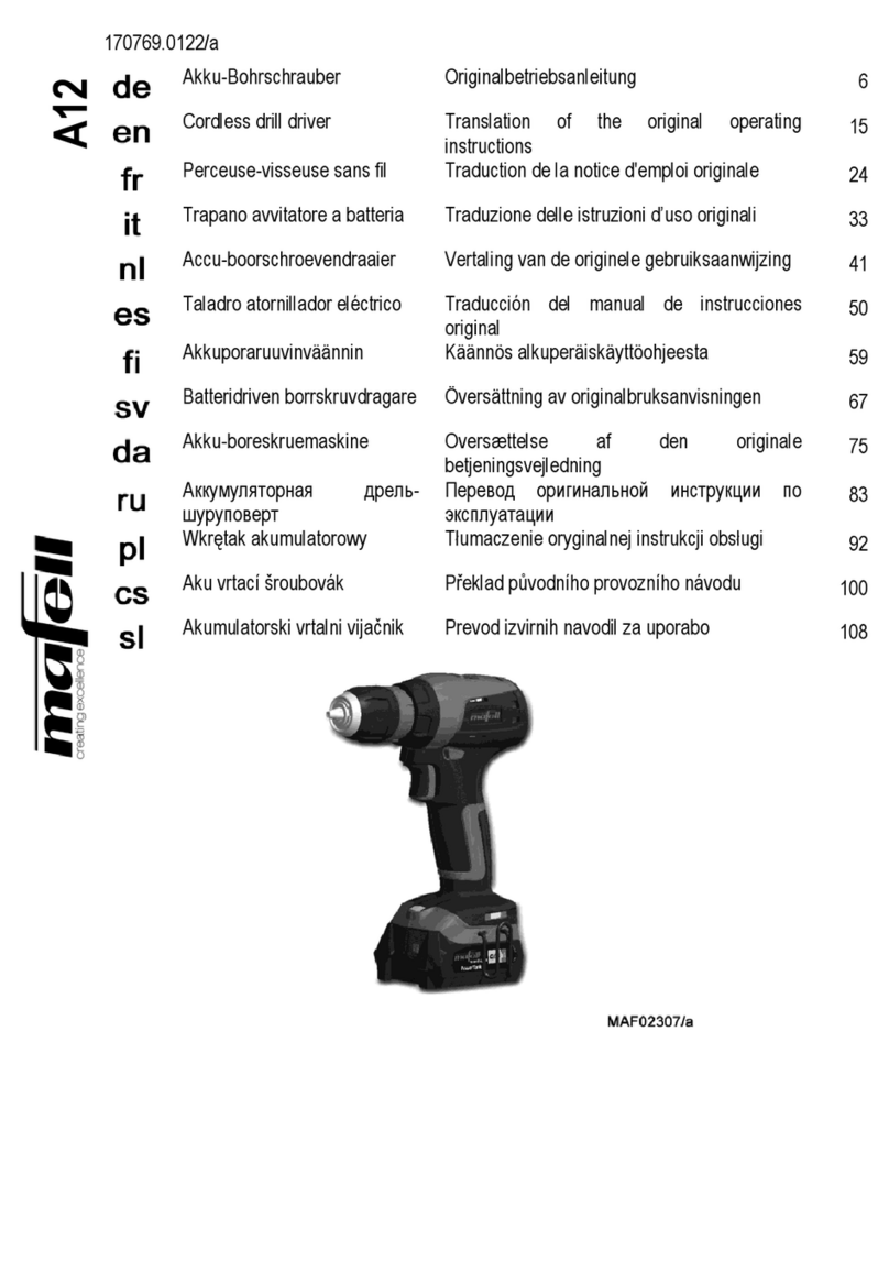 Mafell A12 Translation of the original operating instructions
