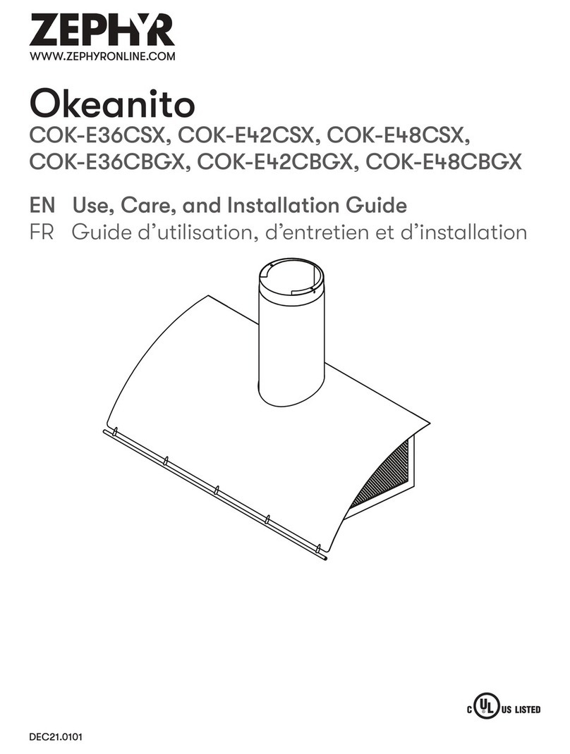 Zephyr Okeanito COK-E36CSX Installation guide