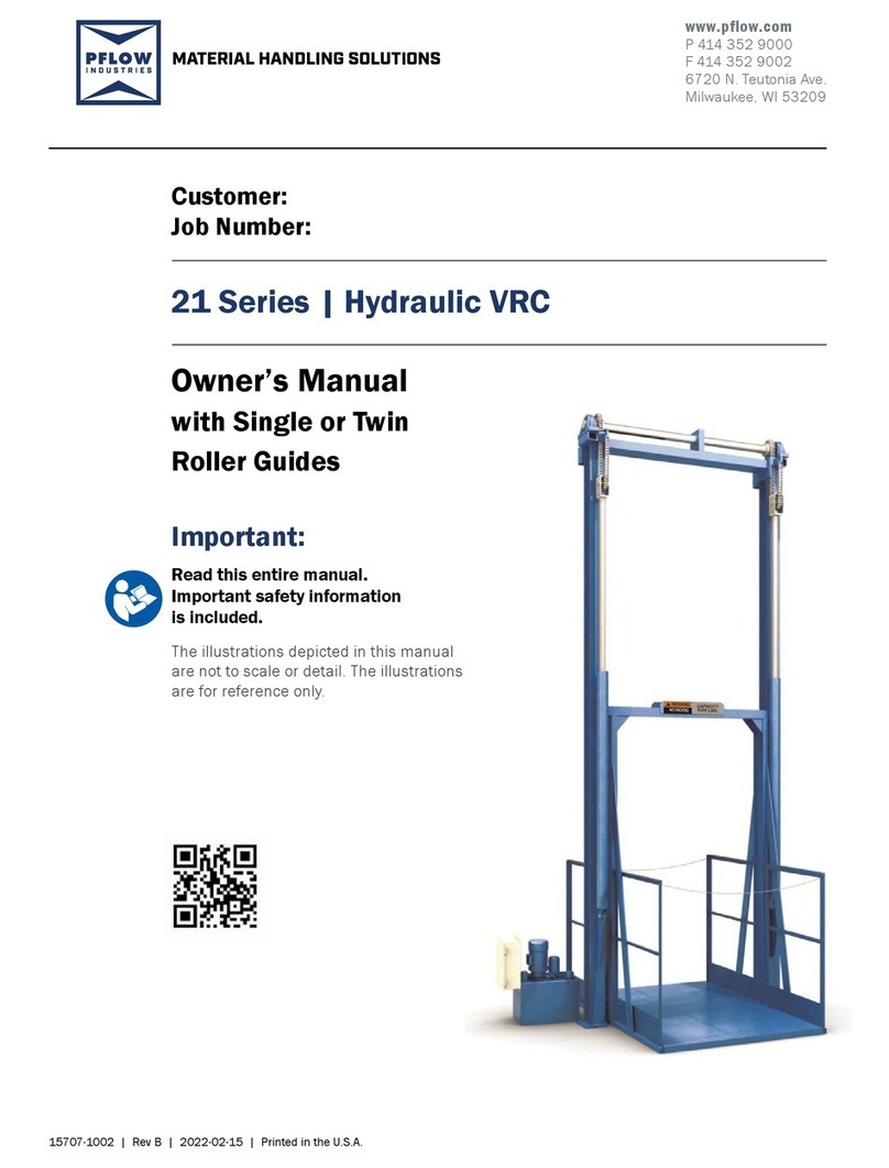 PFlow Industries 21 Series Hydraulic VRC User manual
