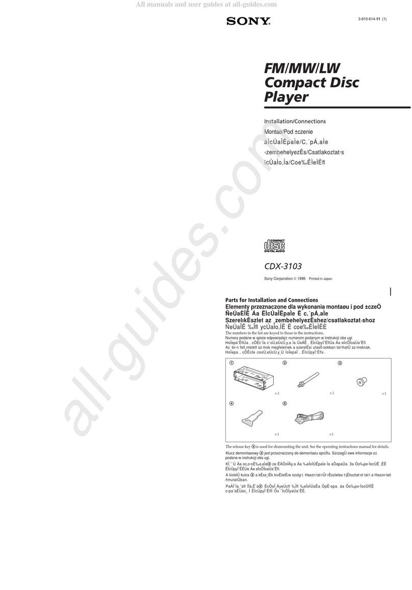 Sony CDX-3103 Product guide