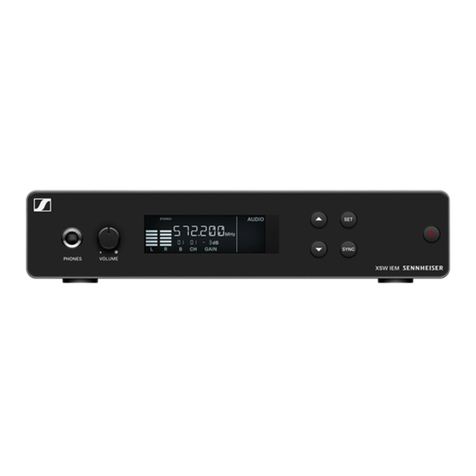 Sennheiser XS Wireless XSW IEM SR User manual Sennheiser XS Wireless XSW IEM SR User manual