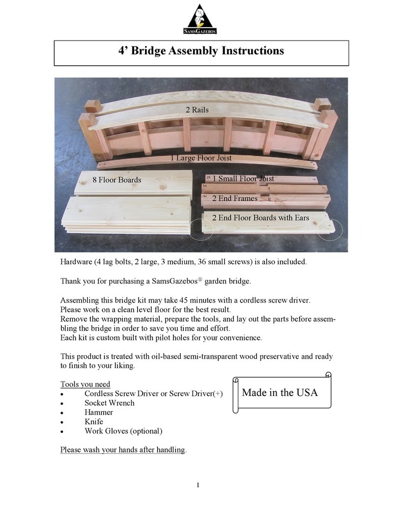 SAMSGAZEBOS 4' Bridge Assembly instructions