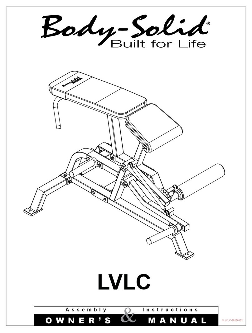 Body Solid LVLC Quick start guide