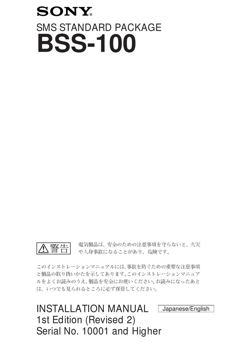 Sony BSS-100 installation manual