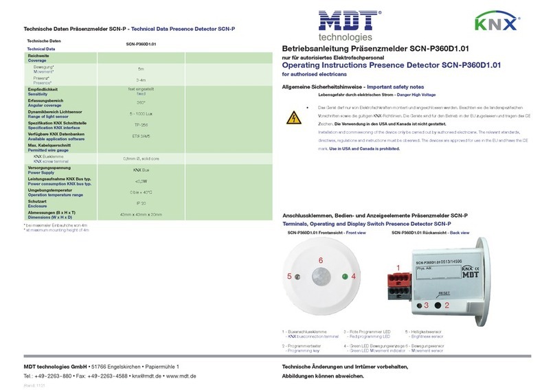MDT Technologies SCN-P360D1.01 operating instructions