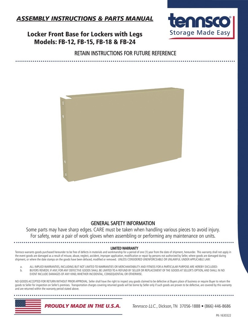 Tennsco FB-12 Assembly Instructions/Parts Manual Tennsco FB-12 Assembly Instructions/Parts Manual