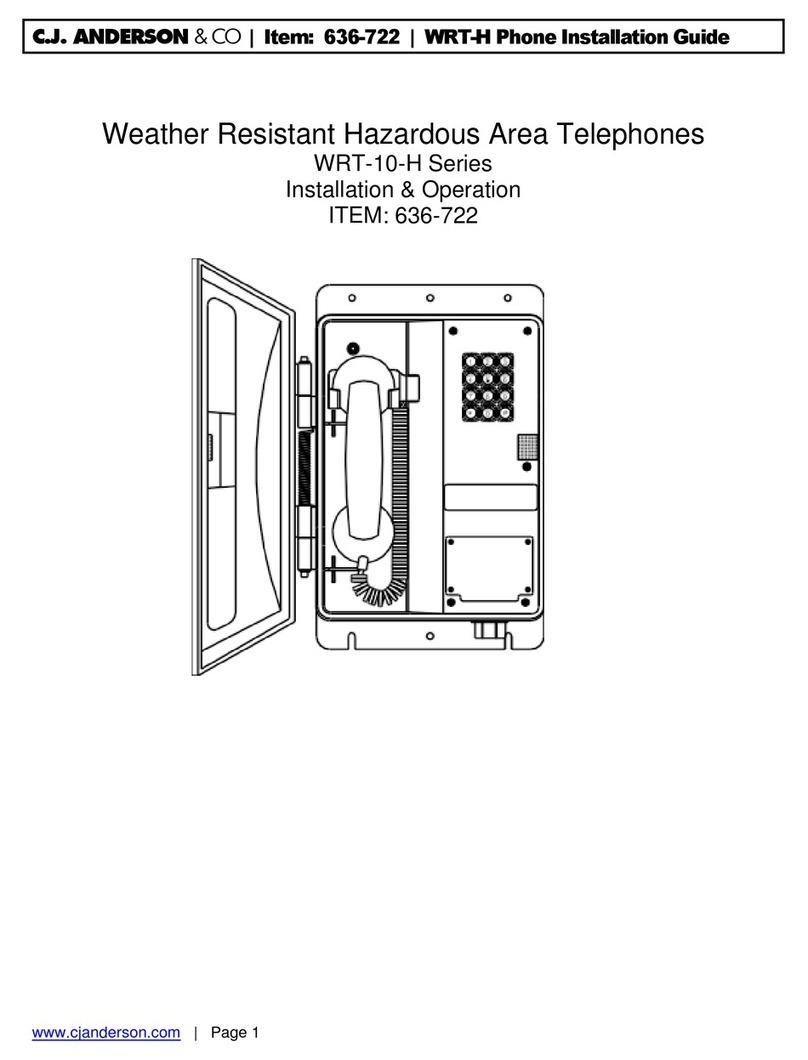 C.J. ANDERSON WRT-10-H Series User manual
