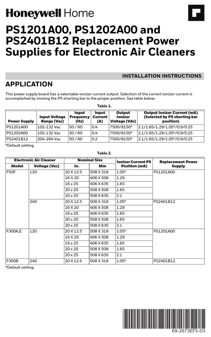 Honeywell Home PS1201A00 installation instructions