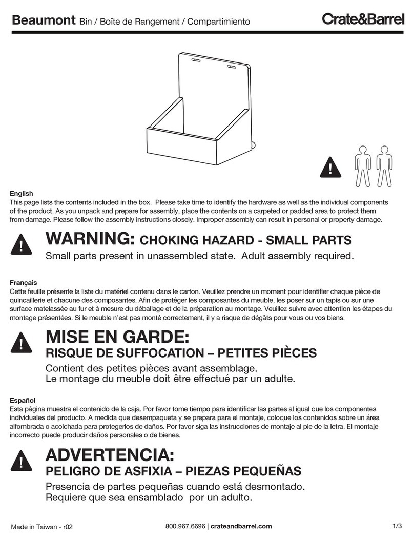 Crate&Barrel Beaumont Assembly instructions
