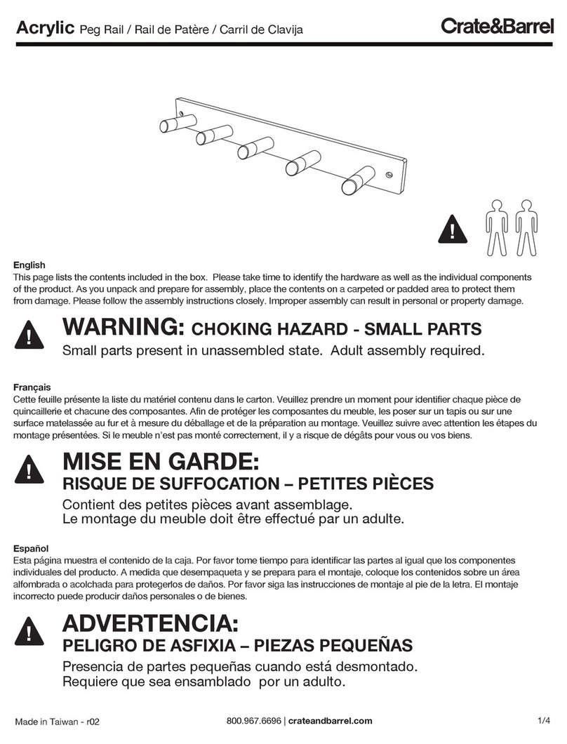 Crate&Barrel Acrylic User manual Crate&Barrel Acrylic User manual