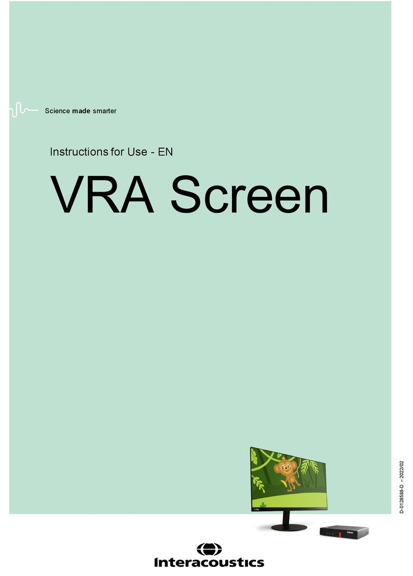 Interacoustics VRA Screen Instructions for use