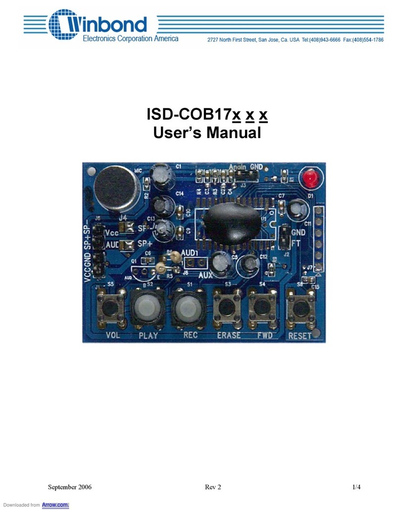 Winbond ISD-COB17 Series user manual