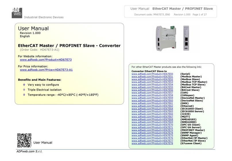 ADF Web HD67E73-A1 user manual