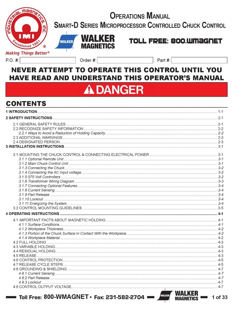 Walker Magnetics IMI Smart-D Series Operation manual
