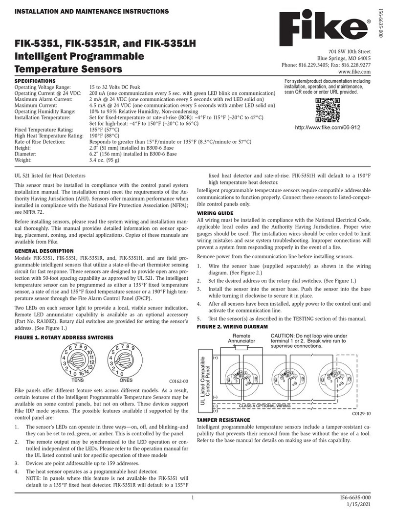 Fike FIK-5351 Installation and maintenance instructions