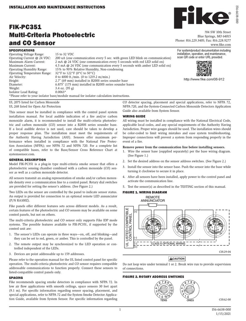 Fike FIK-PC351 Installation and maintenance instructions