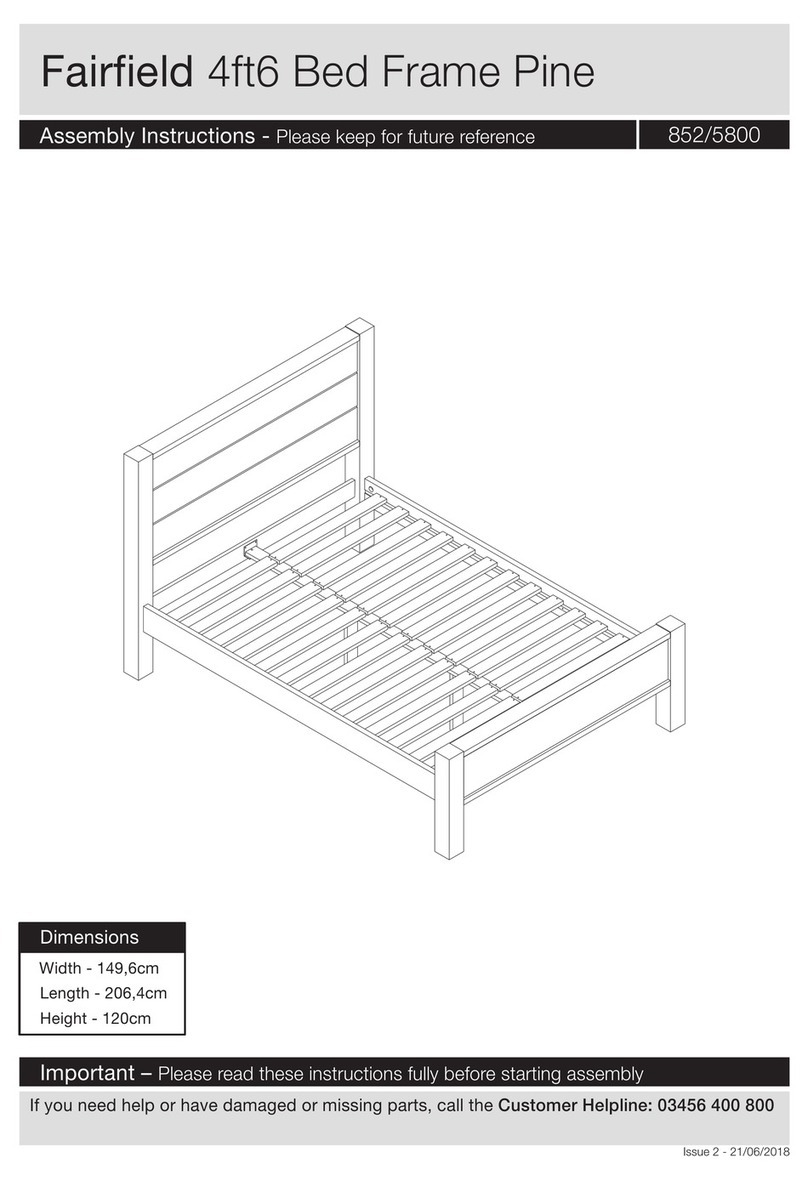Argos Fairfield 852/5800 Assembly instructions Argos Fairfield 852/5800 Assembly instructions