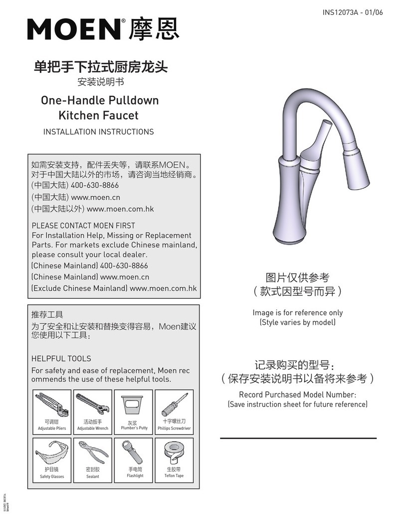 Moen INS12073A installation instructions Moen INS12073A installation instructions