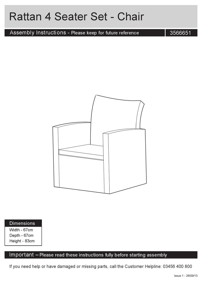 Argos Rattan 3566651 Assembly instructions Argos Rattan 3566651 Assembly instructions