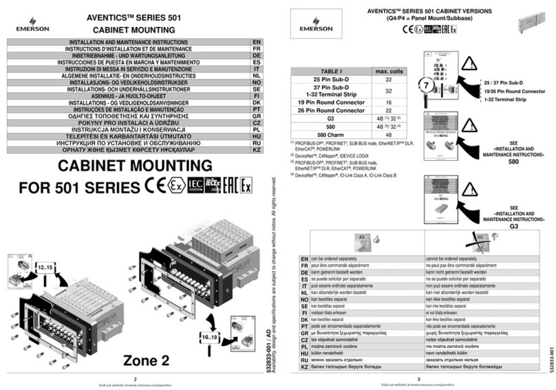 Emerson AVENTICS 501 Series User manual