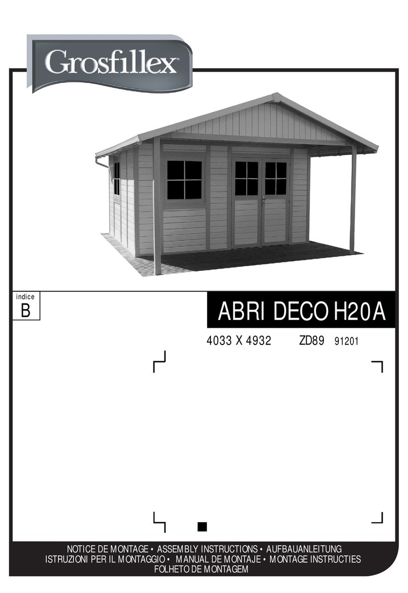 Grosfillex ABRI DECO H20A Assembly instructions Grosfillex ABRI DECO H20A Assembly instructions