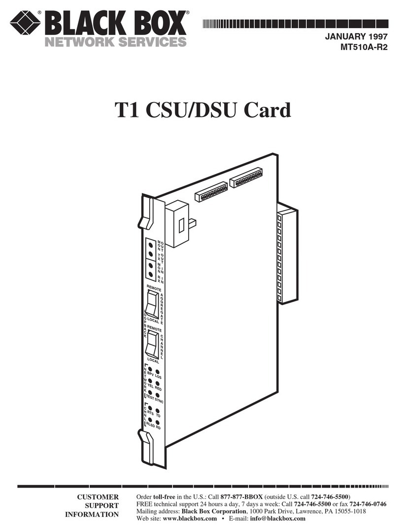 Black Box T1 CSU/DSU instruction manual