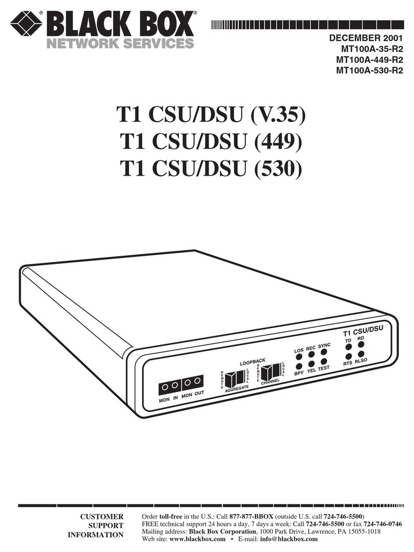 Black Box T1 CSU/DSU manual