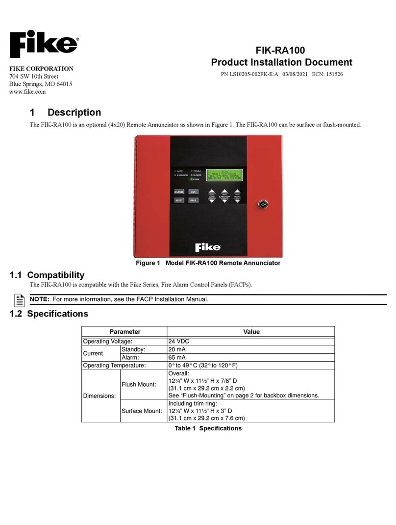 Fike FIK-RA100 Technical manual