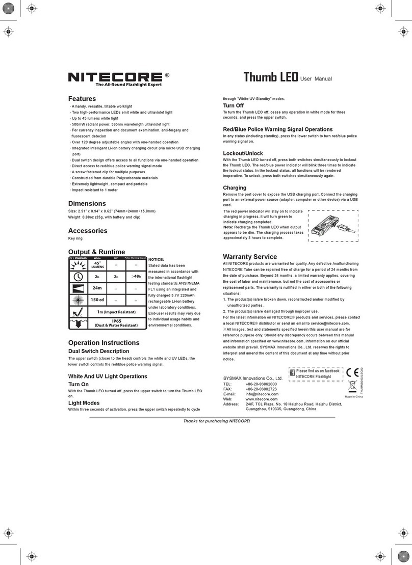 Nitecore Thumb LEO user manual