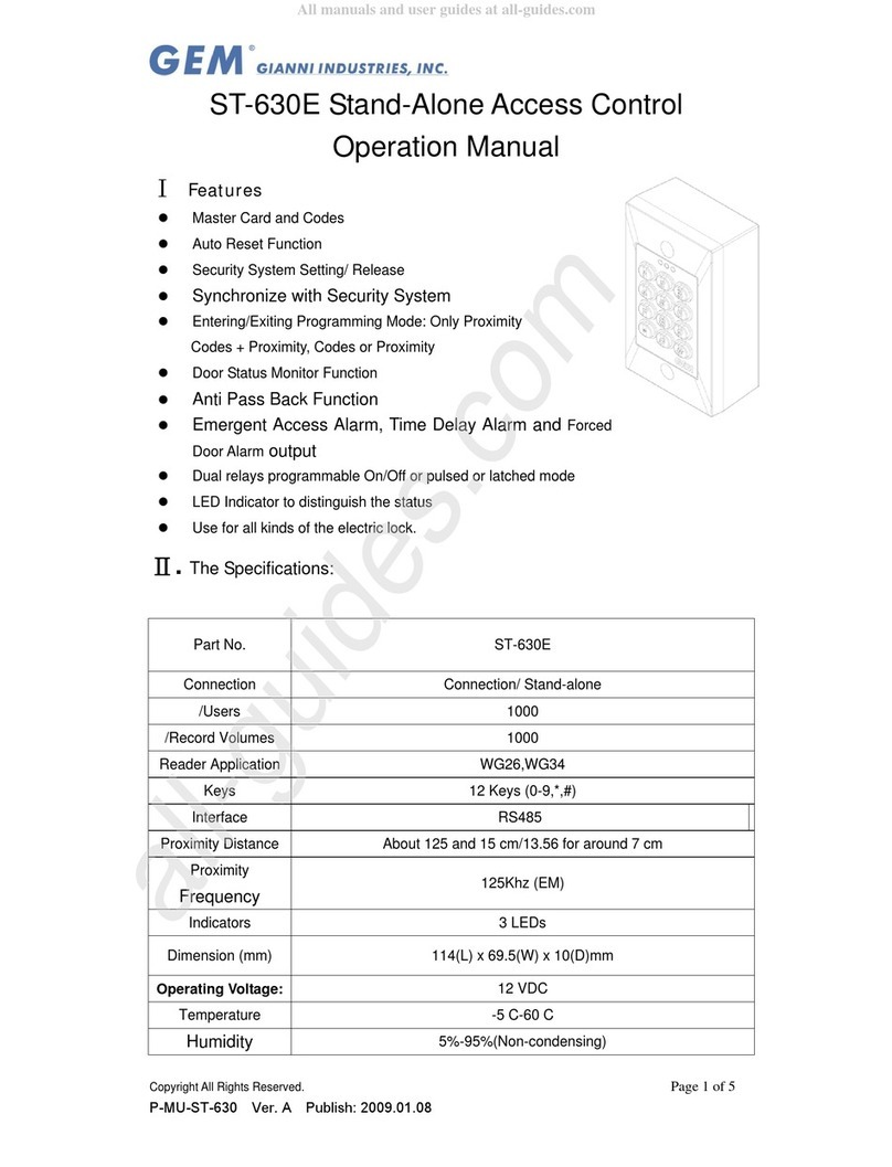 GEM ST-630E Operation manual