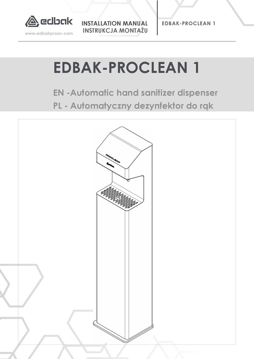 Edbak PROCLEAN 1 installation manual