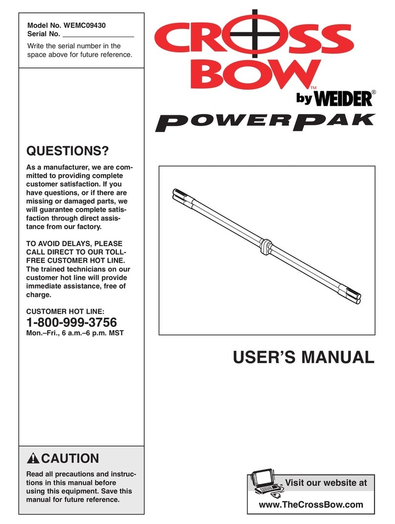 Weider CrossBow PowerPak user manual Weider CrossBow PowerPak user manual