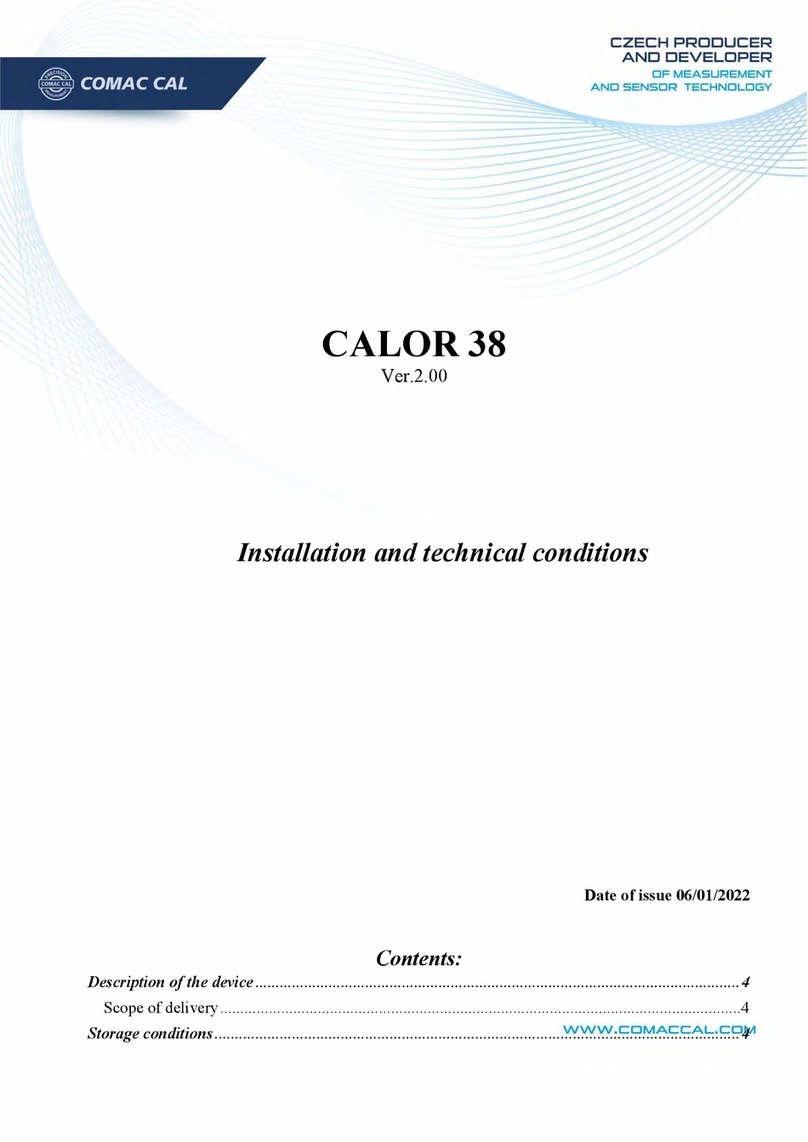 COMAC CAL CALOR 38 Use and care manual
