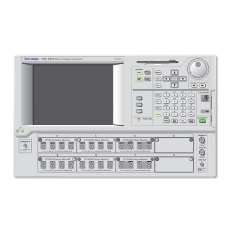 Tektronix DTG5078 User manual Tektronix DTG5078 User manual