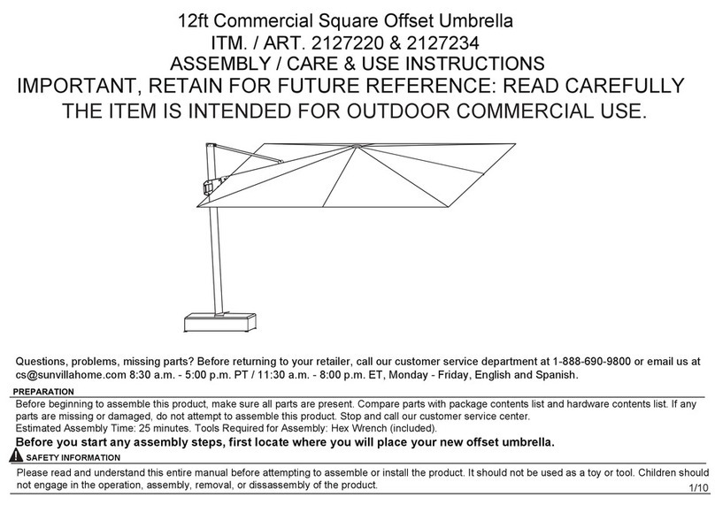 SUNVILLA 2127220 Assembly / care & use instructions