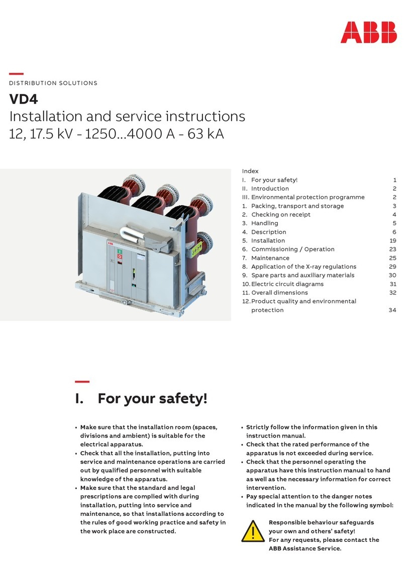 ABB VD4 Series Installation and service instructions ABB VD4 Series Installation and service instructions