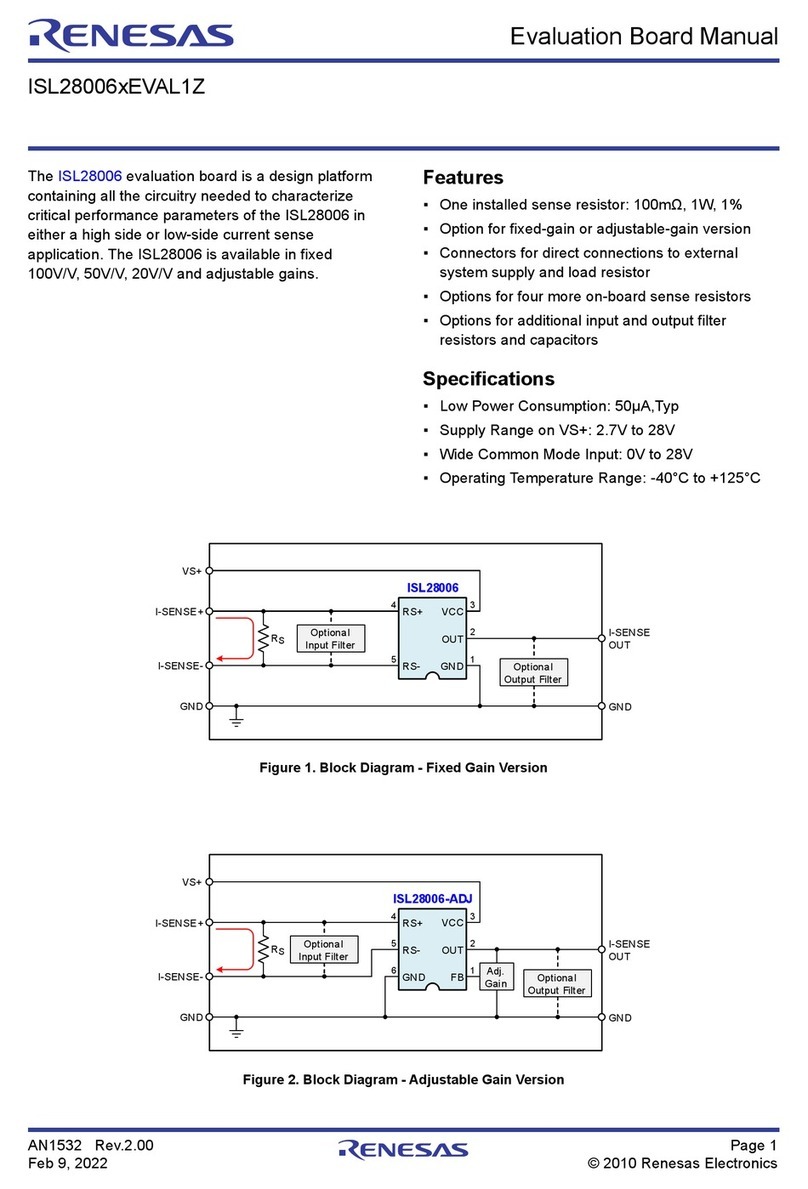 Renesas ISL28006xEVAL1Z User manual