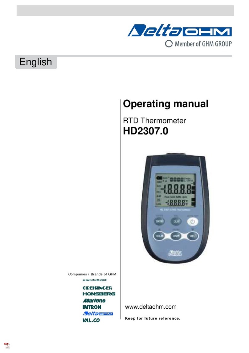 Delta OHM HD2307.0 User manual Delta OHM HD2307.0 User manual