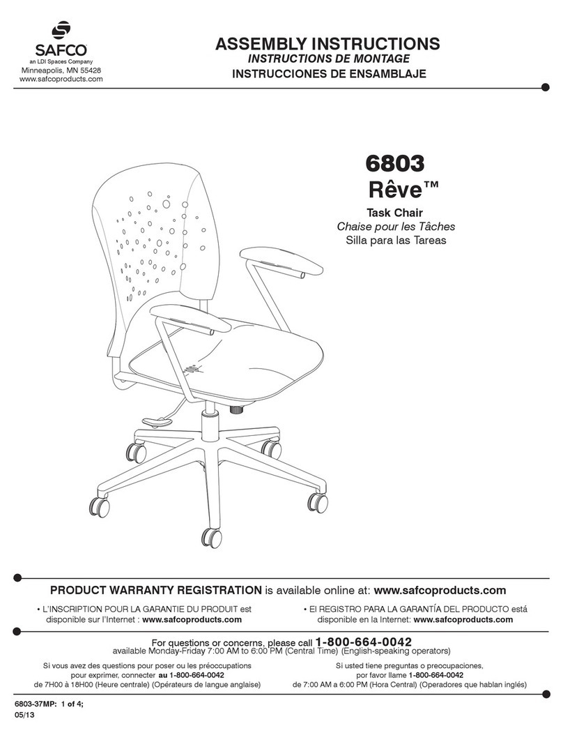 LDI Spaces SAFCO Reve 6803 User manual LDI Spaces SAFCO Reve 6803 User manual