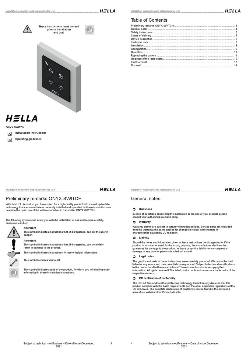 Hella ONYX.SWITCH installation instructions