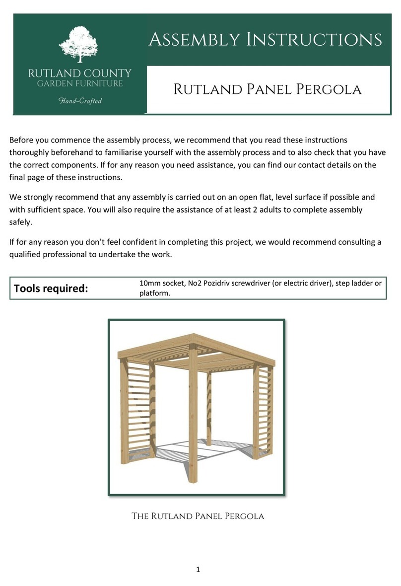 Rutland County Garden Furniture Panel Pergola Assembly instructions