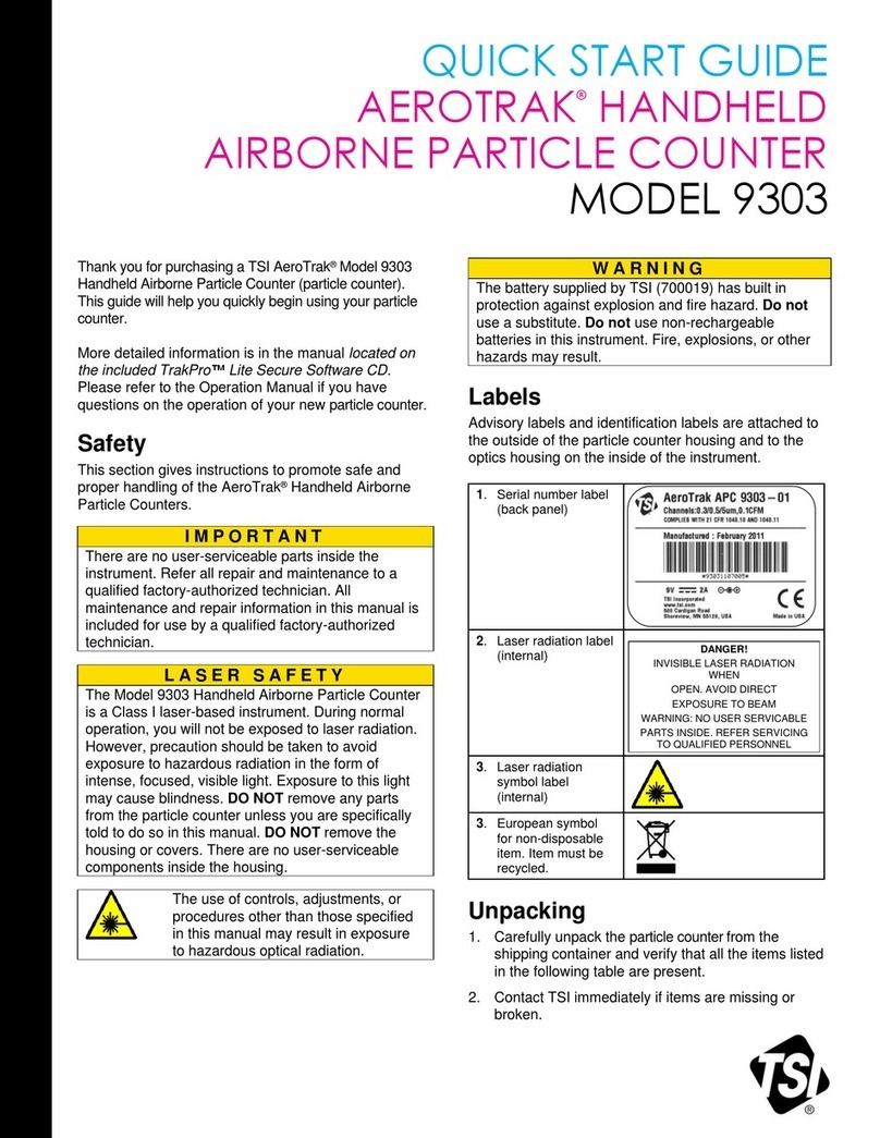 TSI Instruments Aerotrak 9303 User manual