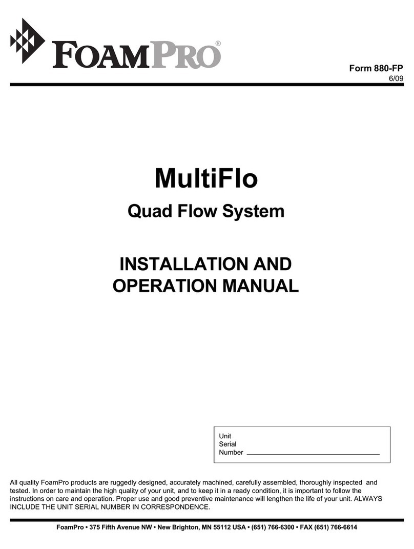 FoamPRO MultiFlo Installation and operation manual
