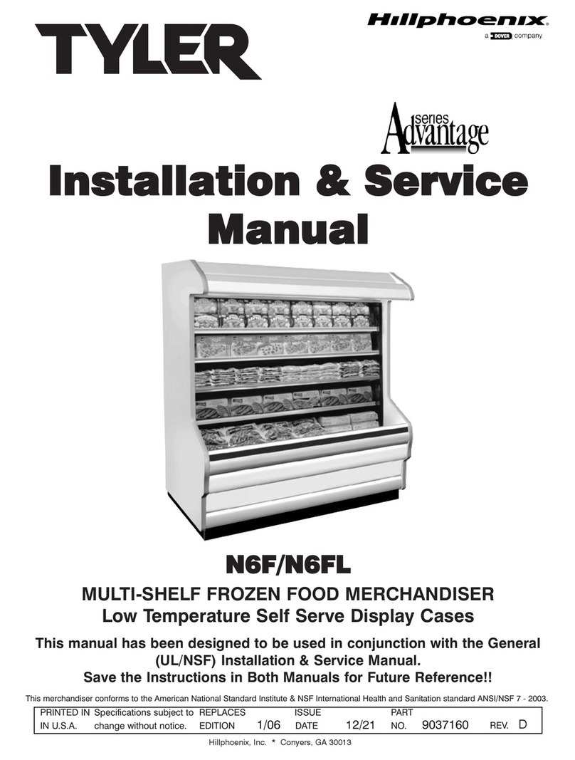 Dover TYLER Hillphoenix N6F Installation & service manual