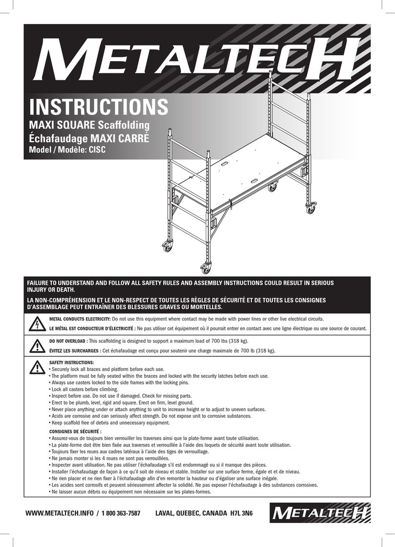 MetalTech MAXI SQUARE CISC User manual