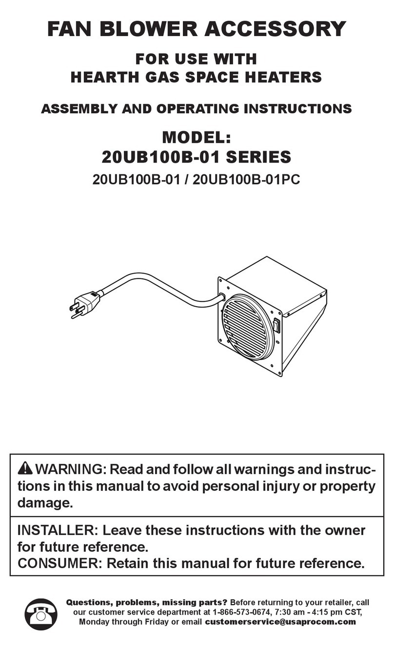 Procom 20UB100B-01 Series Assembly and operating instructions Procom 20UB100B-01 Series Assembly and operating instructions
