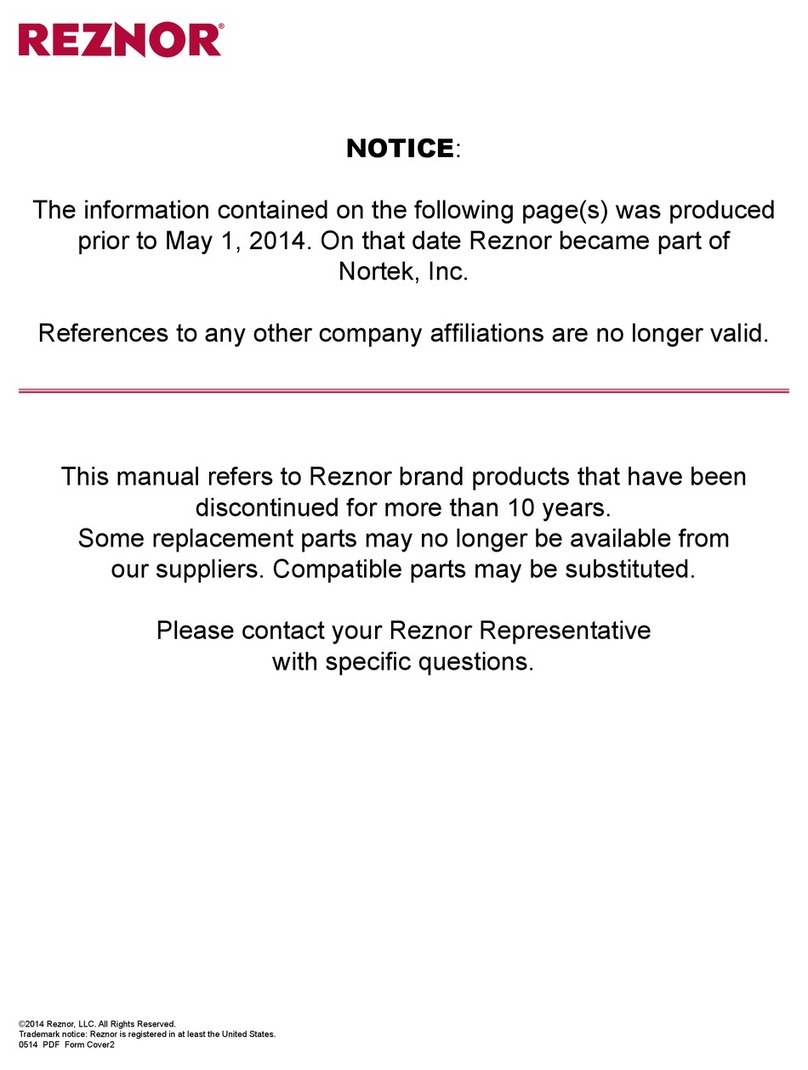 Reznor INFRA-REZ TR Manual