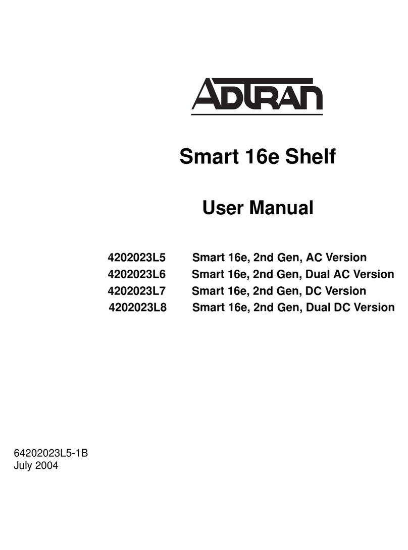 ADTRAN Smart 16e Shelf User manual